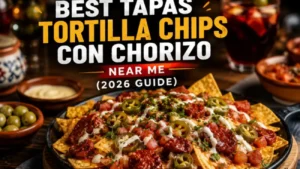 best tapas tortilla chips con chorizo near me